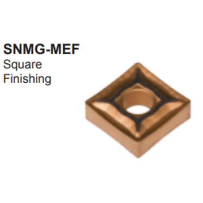 Picture of DORIAN SNMG321-MEF-DMC30UT Turning Insert Square 0.015 Corner Radius Carbide TiCN + TiN