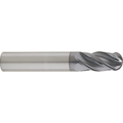 Picture of GORILLA MILL GM516B4	 DIA 5/16" SH 0.3125 LOC 0.8750 OAL 2.50 End Mill Rougher/Finisher Variable Helix Carbide TiAlN Single End Ball Nose