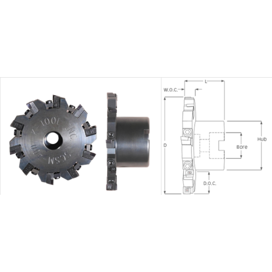 Picture of K-Tool SCSM-5000 Milling Cutter 5.000 Cutter Diameter 1.250 Face Mill