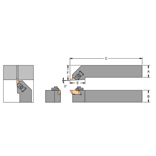 Picture of HORIZON TSL-203D Grooving,Threading Stick Tool Top Notch 1.250 Shank Size 3