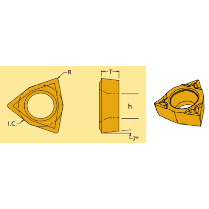 Picture of EVEREDE Tool WCGT-315 CS2 Positive Trigon Insert
