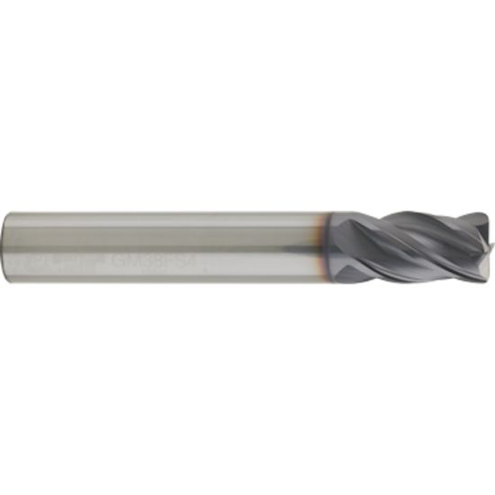 Picture of GORILLA MILL GM10RSL4120	 DIA 1" SH 1.00 LOC 4.00 OAL 7.00 End Mill Carbide TiAlN Single End Corner Radius 0.1200 3.05MM