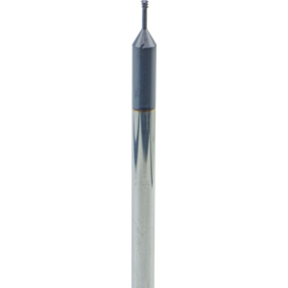 Picture of CARMEX MTS06021C6 40 UN-L Thread Mill 0.08 Dia 40.00TPI 0.25 Neck 4.10 OAL 3 Flute 2xD1 Internal AlTiN
