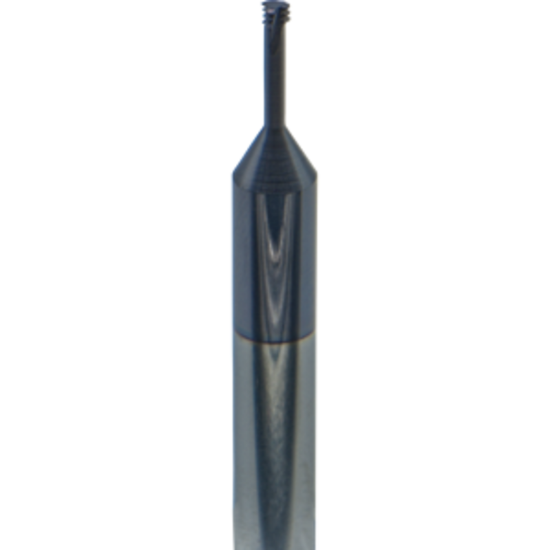 Picture of CARMEX MTS0250C37 0.5 ISO Thread Mill 0.09 Dia 0.50MM 0.37 Neck 2.50 OAL 3 Flute Coolant 3xD1 Internal AlTiN