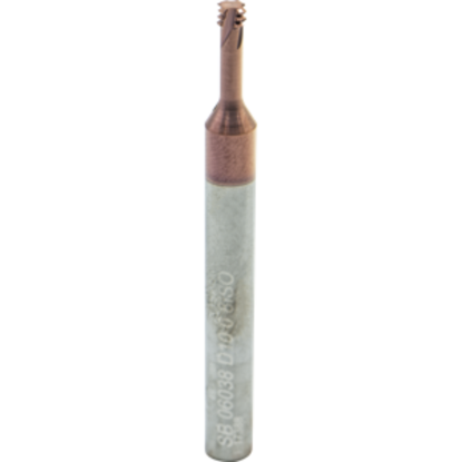 Picture of CARMEX MTSB 06038 D10 0.8 ISO Thread Mill 0.15 Dia 0.80MM 0.43 Neck 2.30 OAL 4 Flute 2xD1 Internal AlTiN