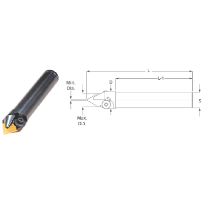 Picture of K-Tool SDCS-602L Spot Drill Milling Cutter 1.120 Cutter Diameter 1.000 Round