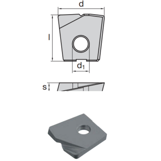 Picture of LMT FETTE WPB 08 HF LCPK30M Milling Insert Back Draft