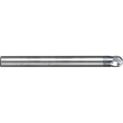 Picture of GORILLA MILL DMC0500MMB2TS3	 DIA 5MM SH 0.2362 LOC 0.1969 OAL 2.9921 End Mill Standard Flute High Helix Carbide TiAlN Single End Ball Nose DIE/MOLD CHIMP