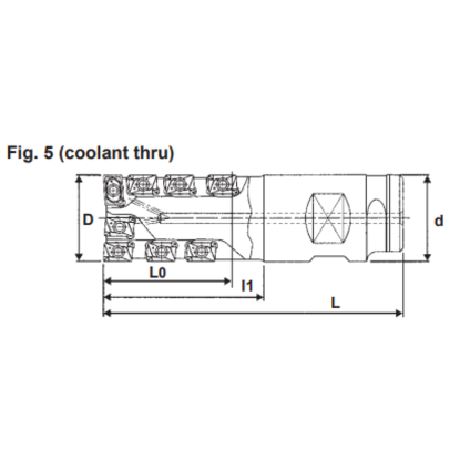 Picture of DIJET SEC-2200-5.0-N2NPowder Metal Milling Cutter 90.0°, Drill Mill 2.000 Cutter Diameter Putnam 2.000 Shank 9.500 OAL 12 Flute