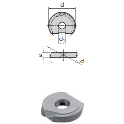 Picture of LMT FETTE WPR 12 CF LWNS10M Milling Insert Ball Mill 0.472 Cutter Diameter