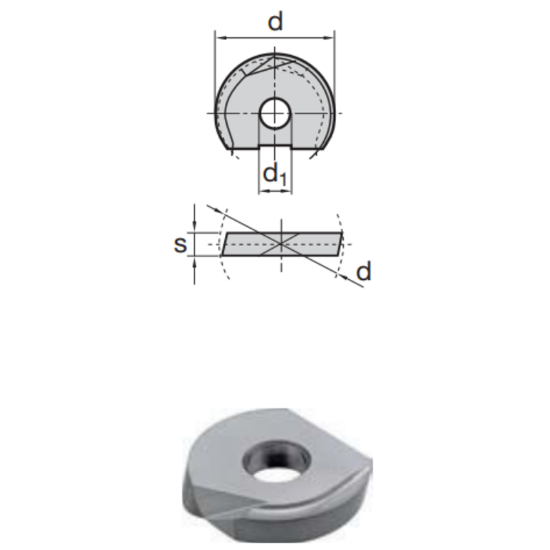 Picture of LMT FETTE WPR 12 CF LWNS10M Milling Insert Ball Mill 0.472 Cutter Diameter