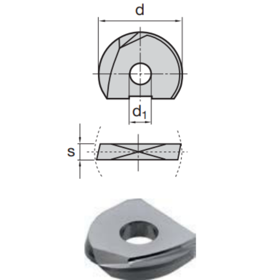 Picture of LMT FETTE WPR 25-D LC610Q Milling Insert Ball Mill 0.984 Cutter Diameter