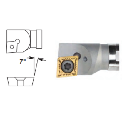 Picture of INTERNAL Tool 40-1187 Turning Boring Bar 80.0° Insert Replacable Head 0.500 0.625 Min Bore