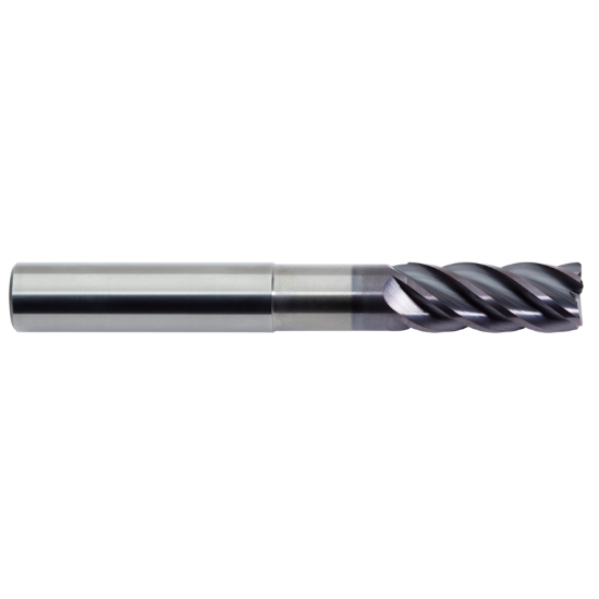 Picture of M.A. FORD 17875034NA DIA 3/4 SH 0.7500 LOC 2.2500 OAL 6.00 End Mill Standard Flute Standard Helix Carbide AlTiN Single End Corner Radius 0.0300 0.76MM TuffCut® XR