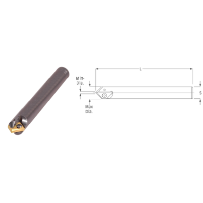 Picture of K-Tool SDCS-90-625 Milling Cutter 0.625 Cutter Diameter 0.625 Round