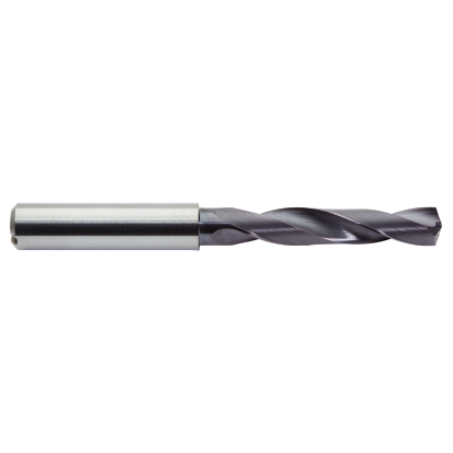Picture of M.A. FORD 2XDCS5709A Carbide Drill Coolant Thru Carbide 140° - 142° 0.570 Dia 0.629 Shank 4.527 OAL 2 Flute 2.559 Flute Length Carbide AlTiN