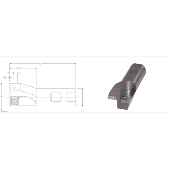 Picture of K-Tool DM-937 Milling Cutter 90.0°, Drill Mill 0.937 Cutter Diameter 0.750 Weldon