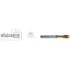 Picture of LMT FETTE 1400155 M12-1.50MM Cut Spiral Flute Mod Bottom 2.0P-3.0P HSSE-Powder Metal TiCN +
