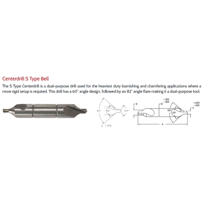 Picture of LINK CO-TL-054 18S Type DED Cobalt Center Drill , TIALN Coated
