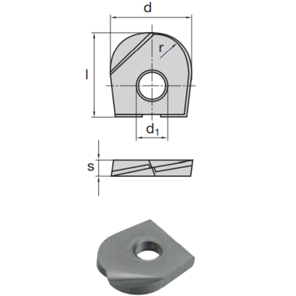 Picture of LMT FETTE WPB 03 FB 20 Carbide LC610Z Milling Insert Flat Ball