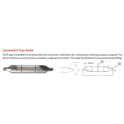 Picture of LINK CO-TN-009 8R Type DED Cobalt Center Drill , TIN Coated