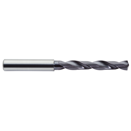 Picture of M.A. FORD 2XDSR6024A Carbide Drill Solid Carbide 140° - 142° 0.602 Dia 0.629 Shank 5.748 OAL 2 Flute 3.228 Flute Length Carbide AlTiN