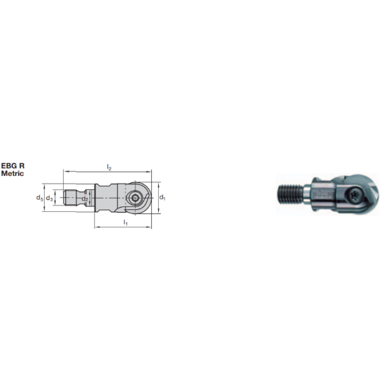Picture of LMT FETTE EBG R 375 T0375 Milling Ball Mill Milling Cutter 0.375 Cutter Diameter