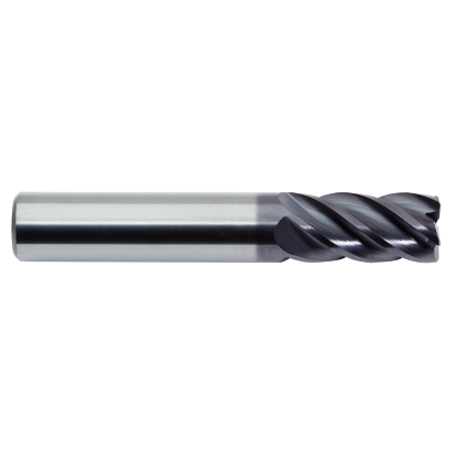 Picture of M.A. FORD 17878703A DIA 20MM SH 0.7874 LOC 1.4961 OAL 4.0945 End Mill Standard Flute Standard Helix Carbide AlTiN Single End Corner Radius 1.0000 25.40MM TuffCut® XR