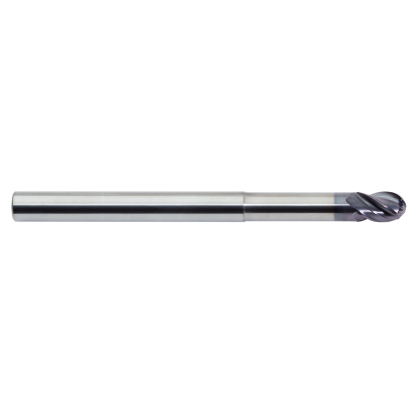 Picture of M.A. FORD 179L6299N5A DIA 16MM SH 0.6299 LOC 0.9449 OAL 5.9843 End Mill Standard Flute High Helix Carbide AlTiN Single End Ball Nose TuffCut® XR