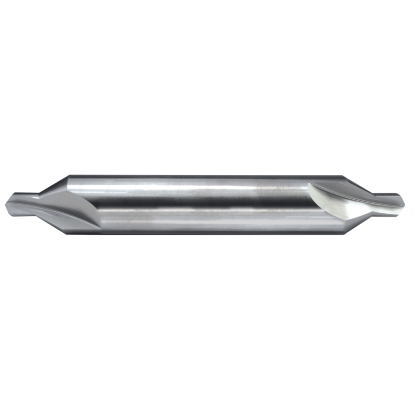 Picture of M.A. FORD 40512500T Center Drill Solid Carbide 60° 0.209 Dia 0.312 Shank 5.000 OAL 2 Flute Flute Length Carbide TiN