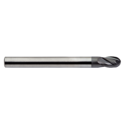 Picture of M.A. FORD 165S2500GX DIA 1/4 SH 0.2500 LOC 0.3750 OAL 2.50 End Mill Standard Flute Standard Helix Carbide Gemx Single End Ball Nose TuffCut® GP