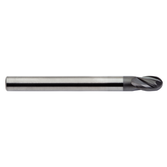 Picture of M.A. FORD 165S2500GX DIA 1/4 SH 0.2500 LOC 0.3750 OAL 2.50 End Mill Standard Flute Standard Helix Carbide Gemx Single End Ball Nose TuffCut® GP