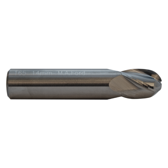 Picture of M.A. FORD 16578740 DIA 20MM SH 0.7874 LOC 0.9843 OAL 2.9921 End Mill Standard Flute Standard Helix Carbide Uncoated Single End Ball Nose TuffCut® GP