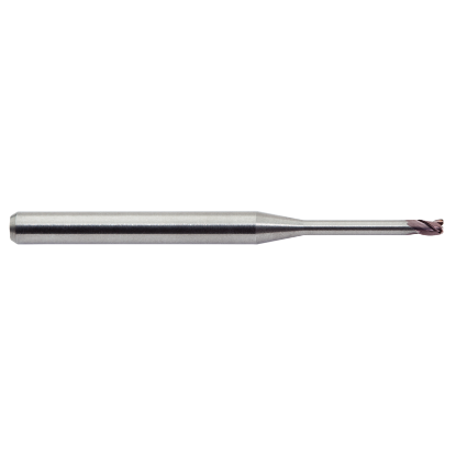 Picture of M.A. FORD 3MVS1250R.010AH DIA 1/8 SH 0.1250 LOC 0.1880 OAL 1.50 End Mill Standard Flute Variable Helix Carbide AlTiN Single End Corner Radius 0.0100 0.25MM TuffCut® 3MV