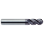 Picture of M.A. FORD 17950010A DIA 1/2 SH 0.50 LOC 1.2500 OAL 3.00 End Mill Standard Flute High Helix Carbide AlTiN Single End Ball Nose TuffCut® XR