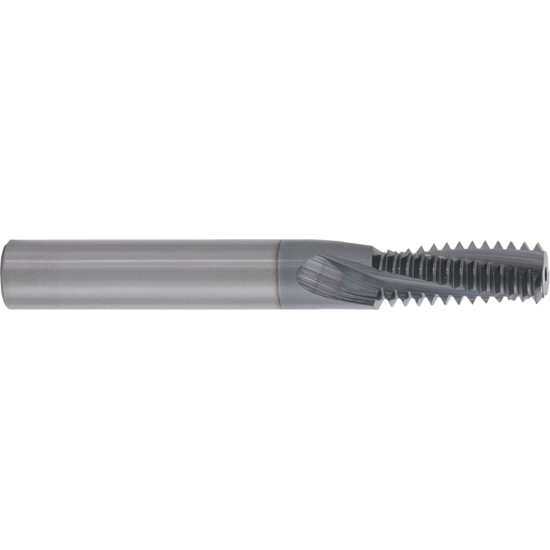 Picture of GORILLA MILL GMTMAC10-32UN3FL2X	 Carbide Thread Mill Helical #10 32.00TPI UN TIALN 0.3910 9.93MM LOC 1.7717 45.00MM OAL