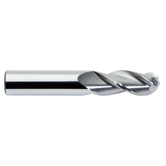 Picture of M.A. FORD 138B10000W DIA 1 SH 1.00 LOC 1.50 OAL 4.00 End Mill Standard Flute Standard Helix Carbide Uncoated Single End Ball Nose TuffCut® X-AL