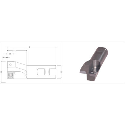 Picture of K-Tool DM-593 Milling Cutter 90.0°, Drill Mill 0.593 Cutter Diameter 0.750 Weldon
