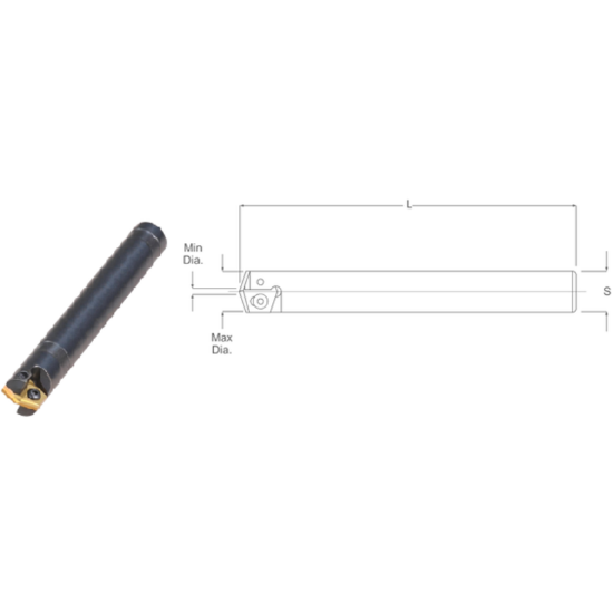 Picture of K-Tool SDCS-142-750 142° Spot Drill - Split Point Design 2 Flutes Effective - Split point design for reduced cutting pressure - Designed for spotting along shoulders - Must be held in a Collet Milling Cutter 0.750 Cutter Diameter 0.750 Round