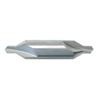 Picture of M.A. FORD 40218750T Center Drill Solid Carbide 60° 0.187 Dia 0.437 Shank 2.750 OAL 2 Flute Flute Length Carbide TiN