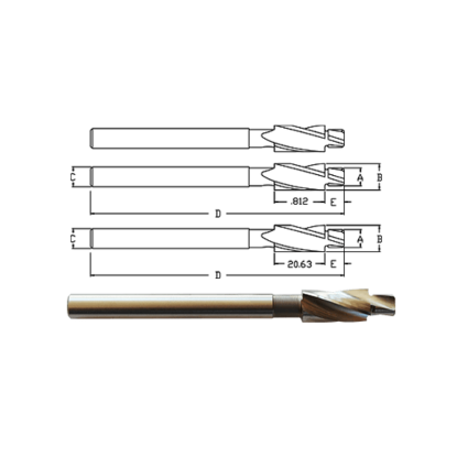 Picture of LINK 75-CO-523 6MM Metric Extended Cobalt 3FL Counterbore