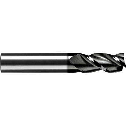 Picture of ROBBJACK ST-343-04-A DIA 1/8 SH 0.1250 LOC 0.50 OAL 1.50 End Mill Standard Flute Standard Helix Carbide AlTiN Single End Square Sharp