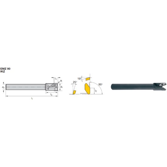 Picture of LMT FETTE EMZ90 V16.125SB-I Milling 90.0°, End Mill Milling Cutter 1.250 Cutter Diameter