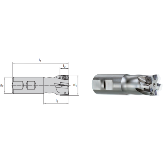 Picture of LMT FETTE EMU90A17.125SCFI Milling 90.0°, End Mill Milling Cutter 1.250 Cutter Diameter