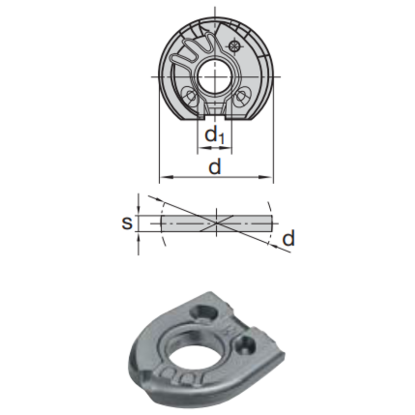 Picture of LMT FETTE WPR 12 AR LCPK25M Milling Insert Ball Mill 0.472 Cutter Diameter