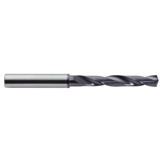 Picture of M.A. FORD 2XDCR6181A Deep Hole Coolant Thru Carbide 140° - 142° 0.618 Dia 0.629 Shank 5.748 OAL 2 Flute 3.228 Flute Length Carbide AlTiN