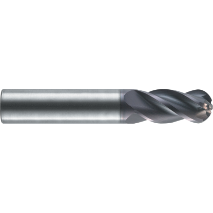Picture of ROBBJACK MXG-402-20-BN-FL DIA 20MM SH 0.7874 LOC 1.4961 OAL 4.0945 End Mill Standard Flute Variable Helix Carbide Uncoated Single End Ball Nose