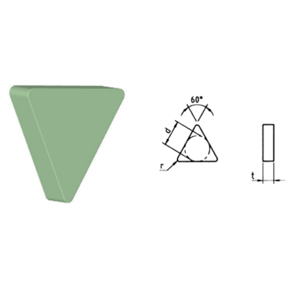 Picture of ROMAY TNGN 433 CC-514 Turning Insert Triangle Silicon Nitride 0.047 Corner Radius