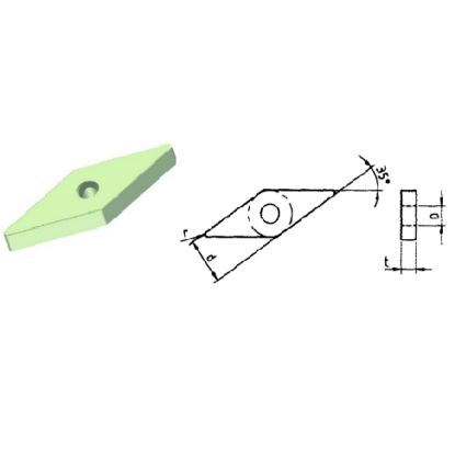 Picture of ROMAY VNGA 432 CC-516 Turning Insert 35.0° Silicon Nitride 0.031 Corner Radius
