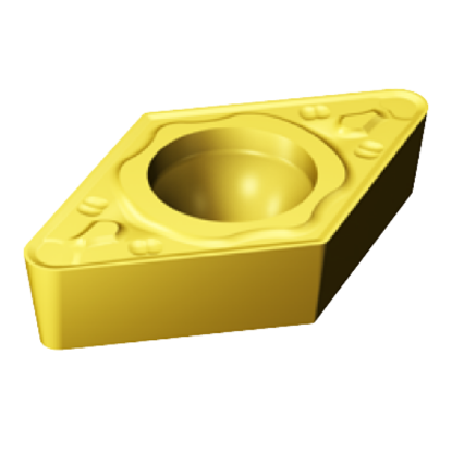 Picture of SANDVIK DCMT 3(2.5)2-MR 2035 Turning Insert 55.0° TiAIN + TiN Carbide 0.031 Corner Radius